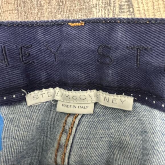 Stella McCartney Flare Jeans Chic Quiet Luxury Raw Hem Italy Women's Size 31 - Picture 5 of 9